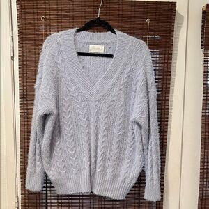 Lucky Brand Light Gray V-Neck Sweater
